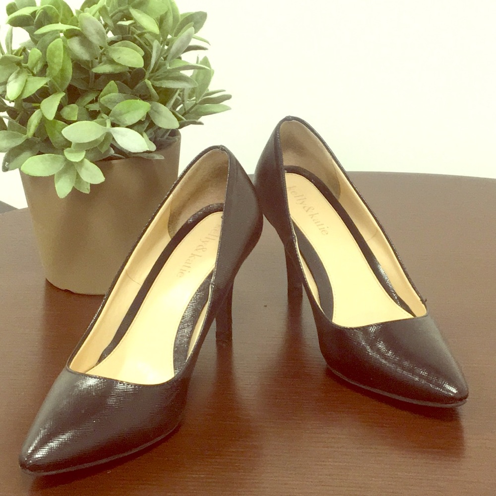Shiny Black Heels